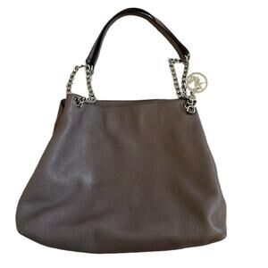 Michael Kors Pebbled Leather Purse, Gray